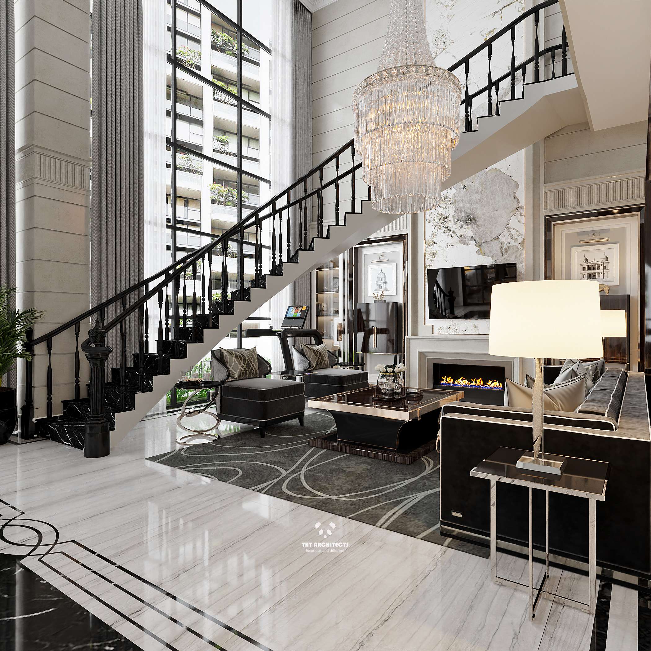 tht arichitects - Villa anh Sứ - Phòng khách bếp 04